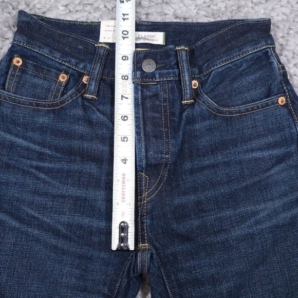 AE77 The Classic Straight Leg Jeans Women's 24 x 30 Japanese Selvedge Dark Wash - Picture 8 of 9